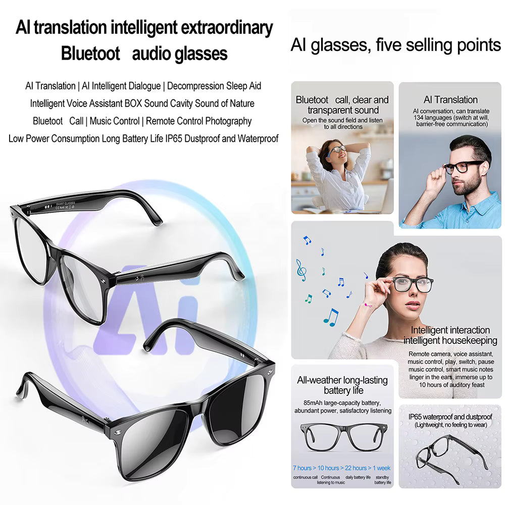 Gafas Inteligentes W100 – Tecnología Avanzada que Se Lleva con Estilo